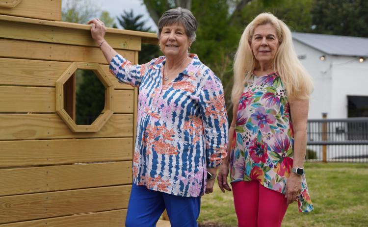 TORCH Board Member Nancy Butler (left) and TORCH Taste Committee volunteer Diane Tolbert are pictured at Railroad Street Park, the site of the inaugural Taste of Hartwell Saturday, April 29 at 5 p.m. The event is hosted by TORCH of Hartwell.