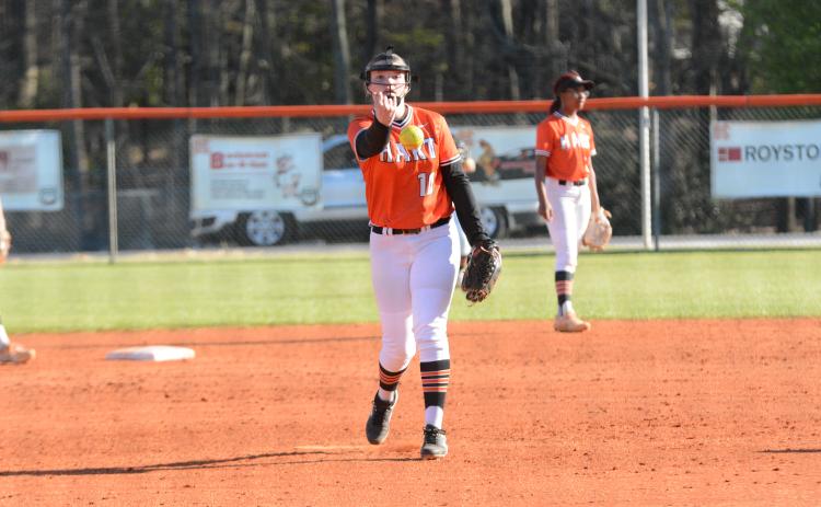 Junior pitcher Gracie Cook took the mound against Cherokee in the 18-3 loss on April 12.