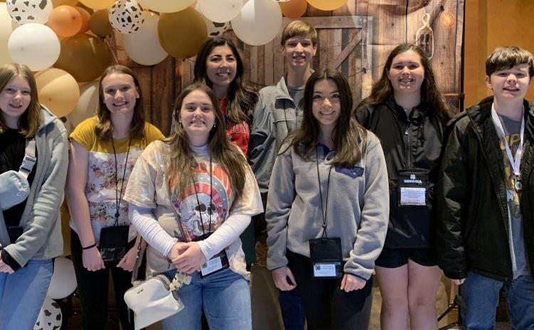 Hart County 4-H’ers pictured (front row, L-R) include Alexandria LeBar, Adrianna Pennington, Katie Rae Sanders, Landry Wheless, Emma Shiflet and Eli Alewine; (back row, L-R) Lexie Wheless and Tyler Bowers.