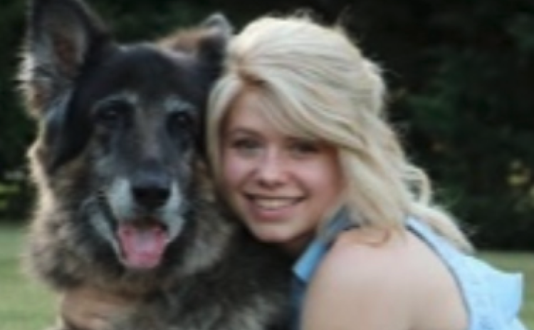 Jennifer Cobb and dog Abby Gail.