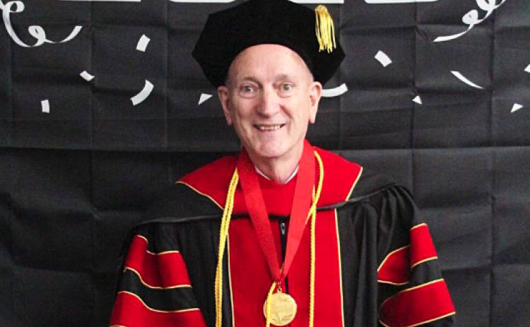 Dan Bailey received his doctoral degree in theology in a ceremony Saturday at Abundant Life Baptist Church in Hartwell.