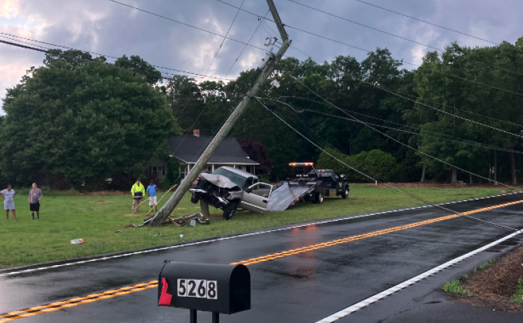 A crash on Reed Creek Highway left the Reed Creek community without power for nearly six hours on Mother’s Day.