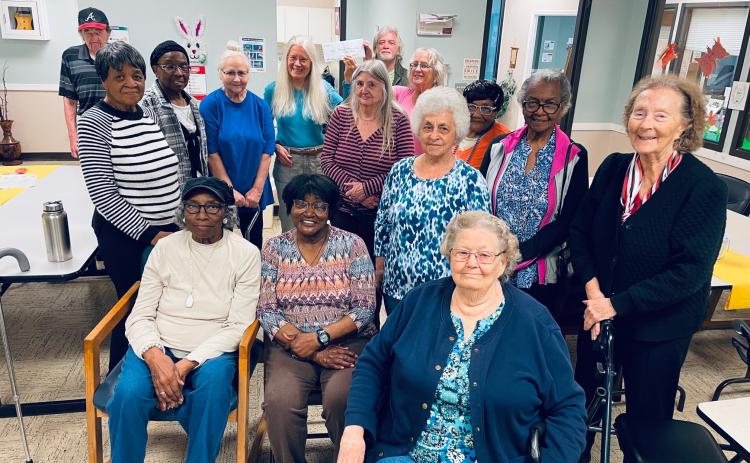 St. Andrew’s Grant to Hart County Senior Center was presented to Senior Center Activities Director Linda Campel and some of the participants in the senior center’s programs.