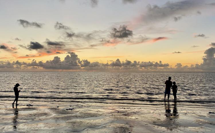 Our family—all 16 of us—love basking in the natural wonders of Georgia’s outdoors. Sunrise on the coast of the Golden Isles is a special time of day. And it’s an extra special time for our son, Alan, to take his sons, William and Fenn, fishing in the surf of Cumberland Island. As soon as all eight of our grandchildren could walk, they were holding fishing poles.