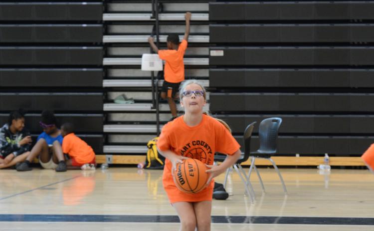 Mattie Weathers won the hot-shot competition for her age group and was also named camper of the week.