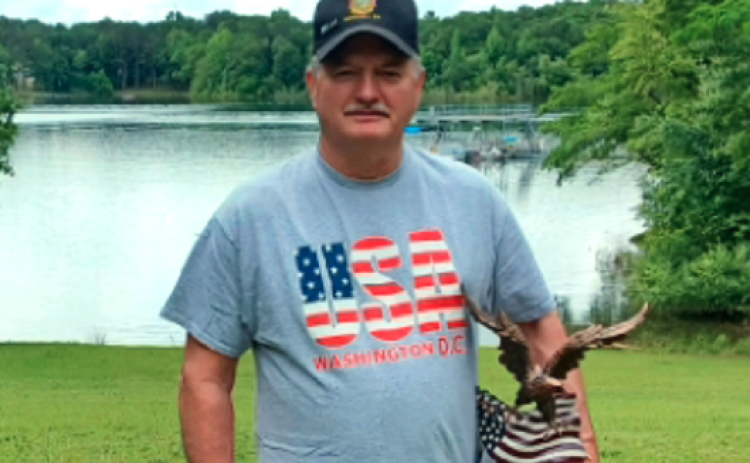 Hartwell VFW Post 8076 was recognized as the top post of the NEGA district for the second quarter of 2023 at the recent district meeting in Cumming, Ga.  An impressive eagle trophy is on display at the post. Commander Ricky Sykes holds the trophy with a view of the lake behind the Post.