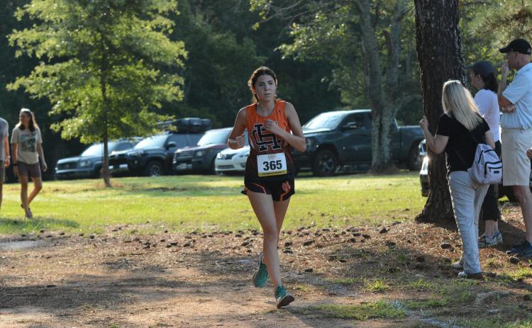 Senior Melody Blomberg placed inside the Top 100 in the North Hall Invitational at North Hall High School Sept. 7.