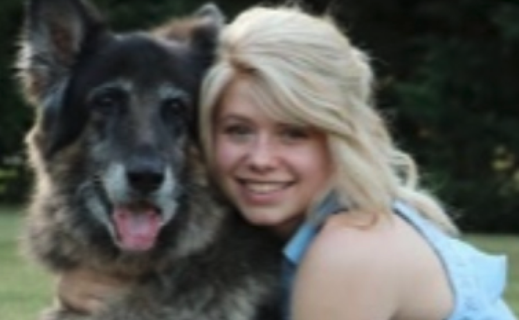 Jennifer Cobb and dog Abby Gail.