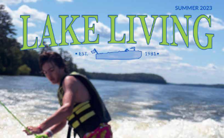 Brandi Brown of Elberton captured this photo of her son, Rylan Brown, wakesurfing with Dunk, a mini-Australian shepherd, on Memorial Day 2023 at Clarks Hill Lake. Brown’s photo was featured on the cover of the summer edition of Lake Living magazine.