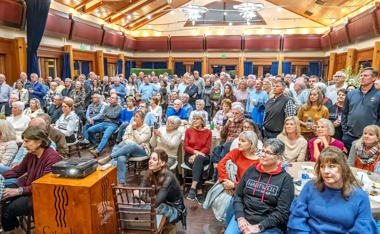 The grand ball room at Cateechee was  packed to the gills Jan. 25 to hear from new owners Tyler Cox and Justin Rogers.