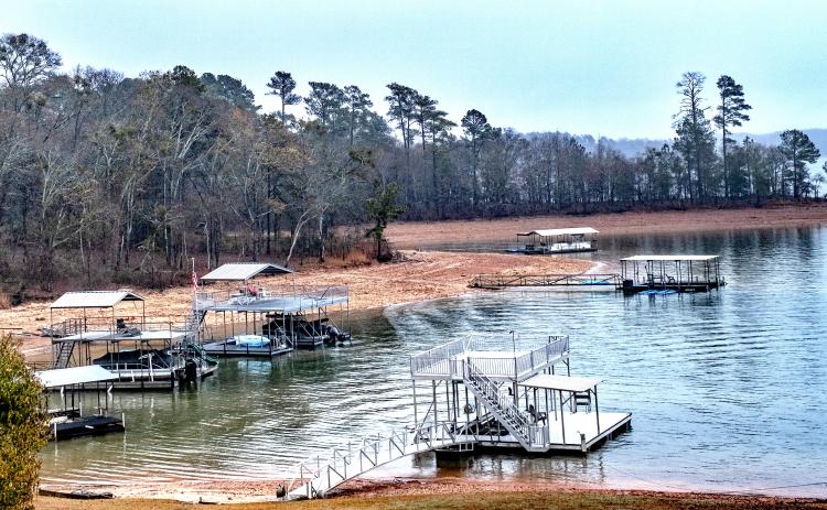 Picture taken in 2023 shows Lake Hartwell in a level two drought