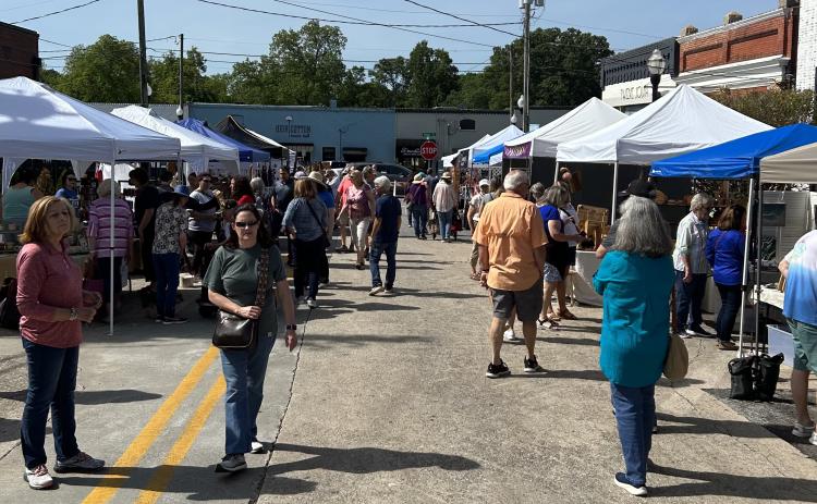 The view down Carolina St. towards Depot St. at the 2023 Maker’s Festival.
