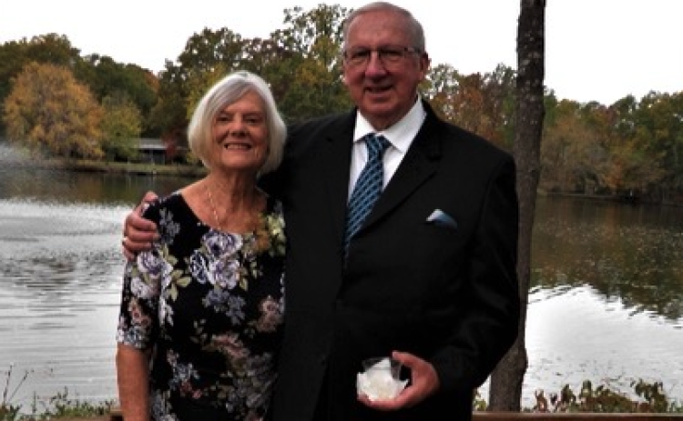 Sandy and Howard Holt at their granddaughter’s wedding last year.