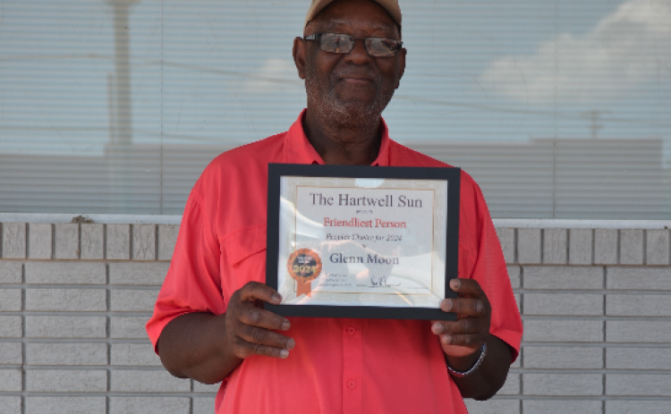Glen Moon was named the friendliest person in The Hartwell Sun’s Best of Hartwell awards on June 27.