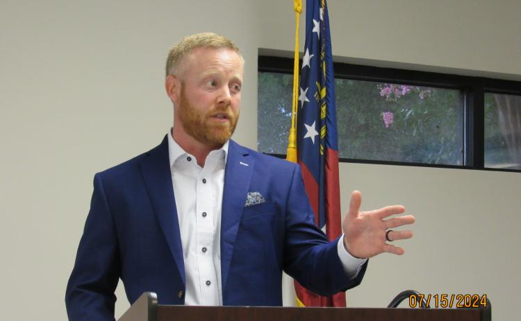 District four county commissioner Jeff Brown was the featured speaker at the Hart County Property Owners Association meeting July 15.