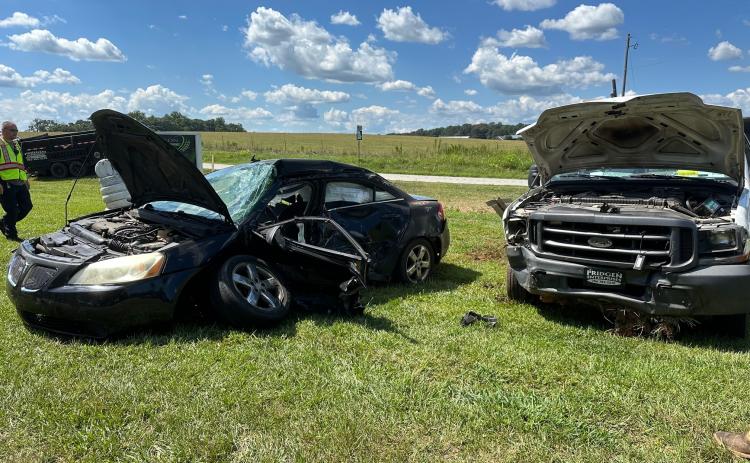 A Monday afternoon accident on Bowman Hwy. sent a woman to the hospital with serious injuries.