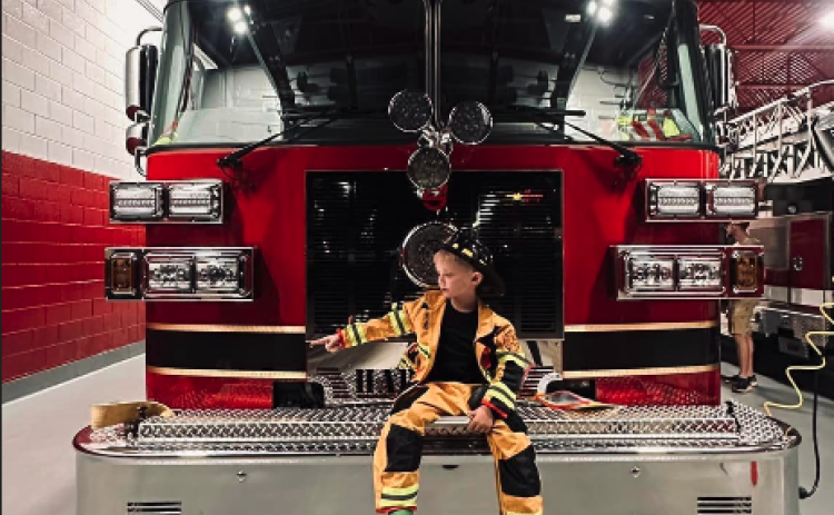 Five-year-old Jack Martin makes a trip to see the City of Hartwell’s new fire department which is now fully operational. The photo was taken by Jack’s mom Jessica Martin as the two came to visit Jack’s uncle, Hartwell firefighter Drew Martin.