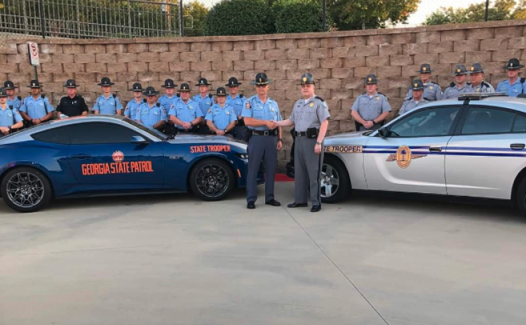 Hart County High School was the site of the Hands Across the Border traffic enforcement campaign Aug. 28. The Hartwell Police Department and the Northeast Georgia Traffic Enforcement Network hosted the final stop in the campaign which kicks off every year leading up to Labor Day weekend.