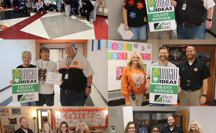 Teachers and students from Hart County Middle and High Schools were rewarded with a Bright Ideas grant from Hart EMC.