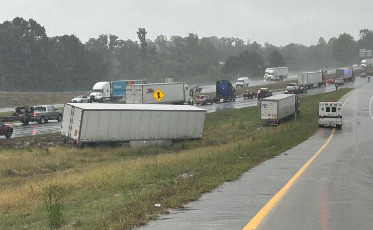 Traffic was backed up for miles on I-85 in Hart County Sept. 26 following two separate wrecks minutes apart that involved two semi trucks.
