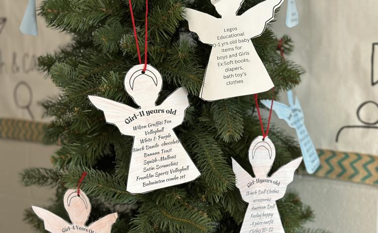 The Angel Tree project in Mrs. List’s classroom at Hart County High School.