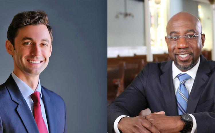 Georgia’s U.S. Senators Jon Ossoff (left) and Reverend Raphael Warnock secured over $60 million for railroad safety.