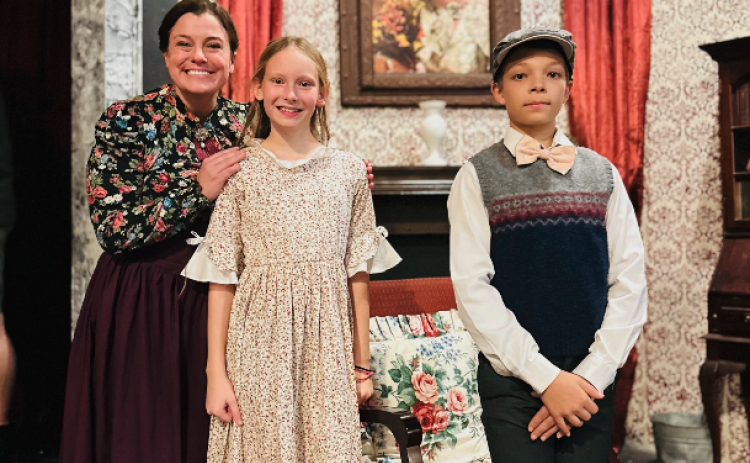 Liza McCurley Dickson as Winifred Banks, Allie Holden as Jane Banks, Lance Shaffer, Jr. as Michael Banks in the Hart County Community Theatre’s production of Mary Poppins back in December.