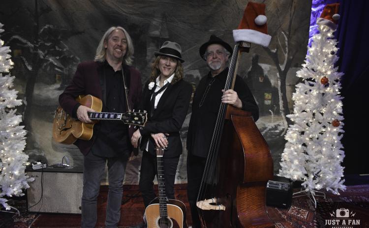 Michelle Malone (center) will perform at High Cotton Music Hall in Hartwell on Dec. 5 with The Hot Toddies including guitarist Doug Kees (left), and upright bassist Mark Lehi Jones.
