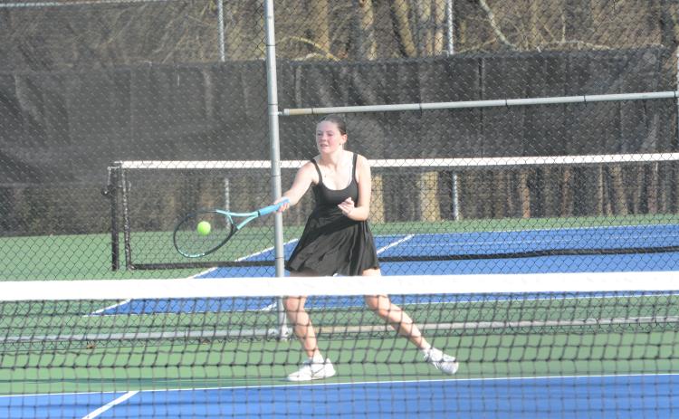 Mary Charlotte Gordon picked up a 6-3, 6-3 win at No. 2 singles to help claim a 3-2 win over East Jackson March 13. (Photo/Benjamin London)