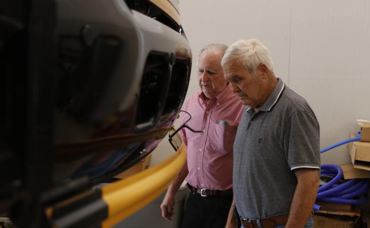 Pictured (L-R) are community members Ed Cleveland and David Fleming. (Photo/Adriana Cascio)