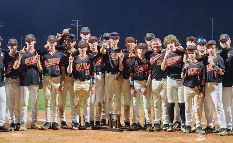 Pictured is the Hart County Middle School baseball team after capturing the region title with back-to-back wins over the Cubs of Franklin County on March 28. (Submitted Photo)