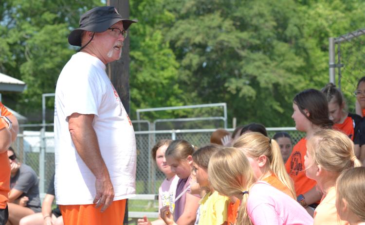 The Hart County High School Softball team hosted more than 30 campers for their annual youth softball camp as head coach Gearld Gates and current players headed the camp as they worked on hitting, fielding and pitching. (Photo/Adriana Cascio)