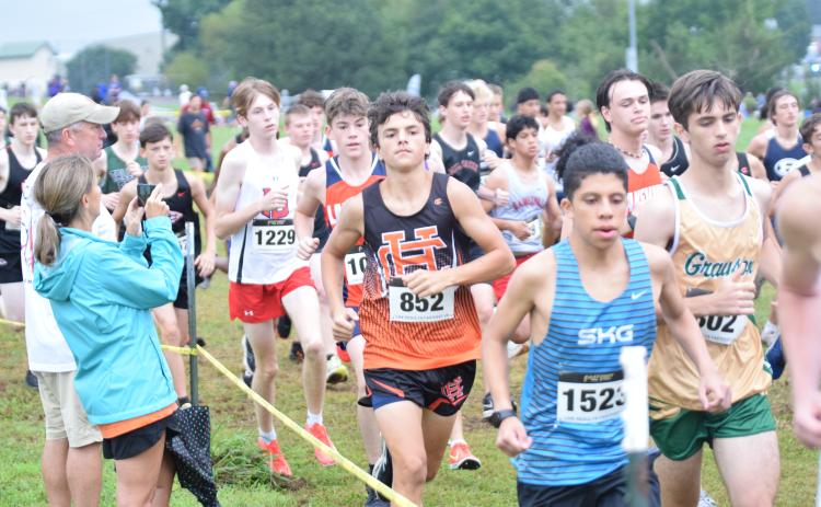 Freshman Levi Faust who finished second for Hart County and 29th overall at the North Georgia Championship Aug. 23. (Photo by Shane Scoggins)