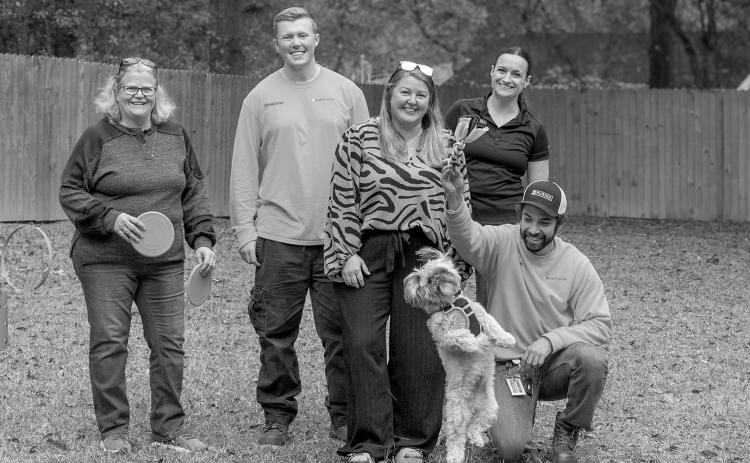 In recognition of Domestic Violence Awareness Month in October, Purina, through the Purple Leash Project, helped to bring a dog park to the Northeast Georgia Council on Domestic Violence shelter that includes benches and interactive equipment for both pets and owners to enjoy while seeking shelter. Photo submitted by Lauren Baker.