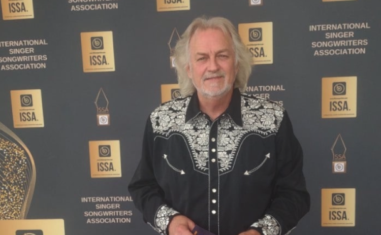 Steve Coughlin poses at the 2025 International Singer Songwriters Association awards. The group received several nominations, including Band of the Year and Band Single of the Year. Courtesy photo from Steve Coughlin.