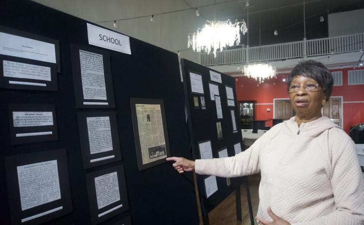 Historian Loretta King's Black History Month exhibit is open at the Hartwell Art Center through Feb. 15. A celebration reception will be held tonight at 6 p.m. Photo by Madison Linton.