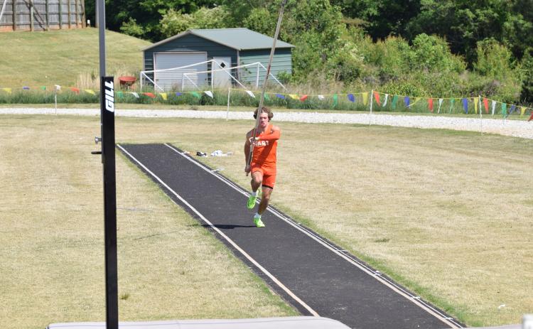 Senior  track and field athlete Luke Samples earns Athlete of the Week. Photo by Shane Scoggins.