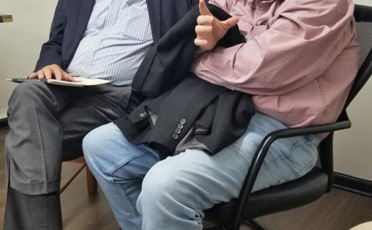 On June 7, I had the chance to chat with my friend Rick Bragg, backstage of the Wadsworth Auditorium in Newnan. The Pulitzer Prize-winning author and columnist was the keynote speaker of the annual Southern LitFest. I had the honor of introducing him. Photo by Jackie Kennedy. 