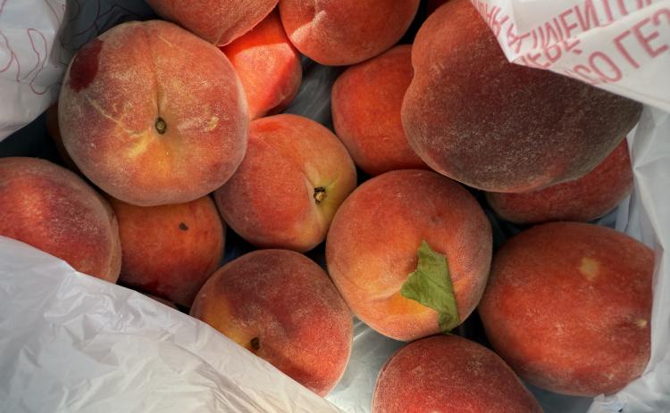 There's nothing like a bag of fresh peaches in the summer, ready to turn into peach cobbler. Photo by Rose Scoggins. 