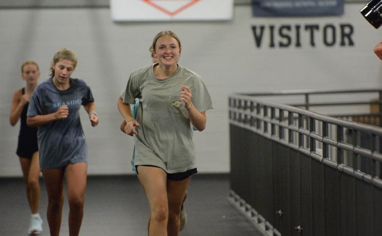 Cross country's sophomore runner Evva Barton earns Athlete of the Week. Photo by Benjamin London. 