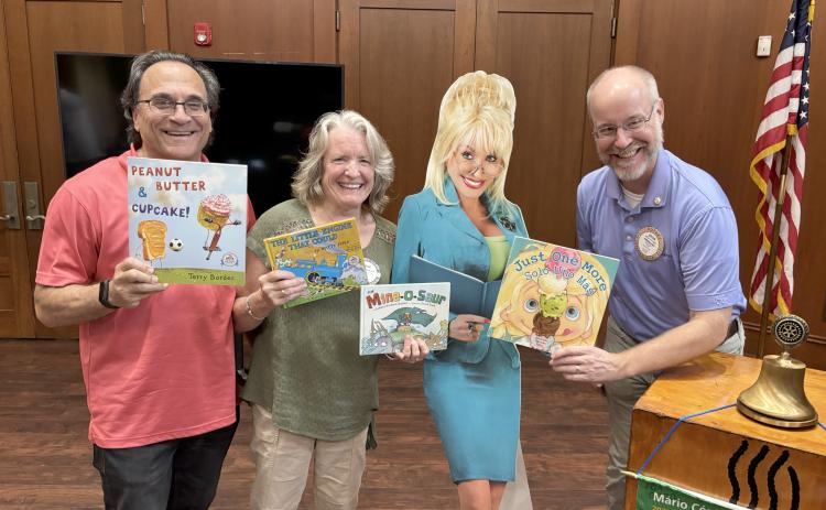 The Rotary Club of Hartwell, including former President Brian Metzger (right) has been a supporter of the Hart County Imagination Library. Photo courtesy of Laura Bramblett.