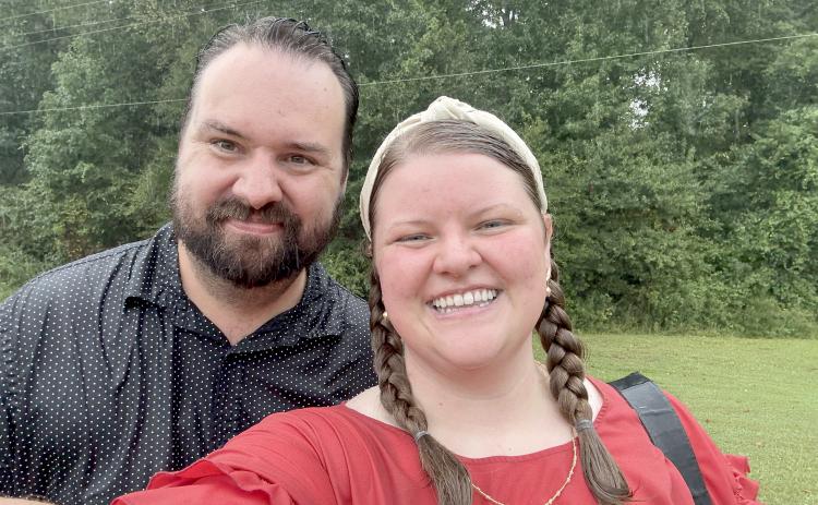 On a trek back to the car in the pouring rain, I requested to stop and get this selfie to commemorate our rain soaked morning at the Raider meet at Stephens County High School. Photo by Rose Scoggins. 