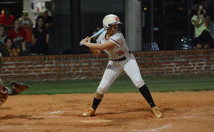 Softball’s freshman outfielder Peyton Jordan earns Athlete of the Week.  Photo by Benjamin London. 