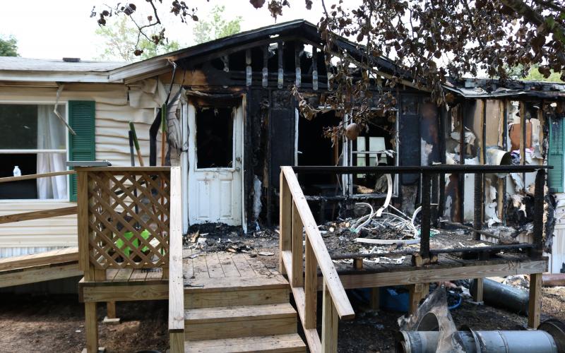 Sunshot by Grayson Williams — Scott and Jennifer Brown’s home on Christmas Tree Road burned on Sunday. Community donations for the family are being taken at Pinnacle Bank. 