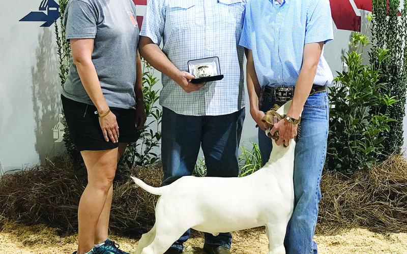 Photos submitted Larson Craft, right, won 10th-Grade Market Goat Showmanship.