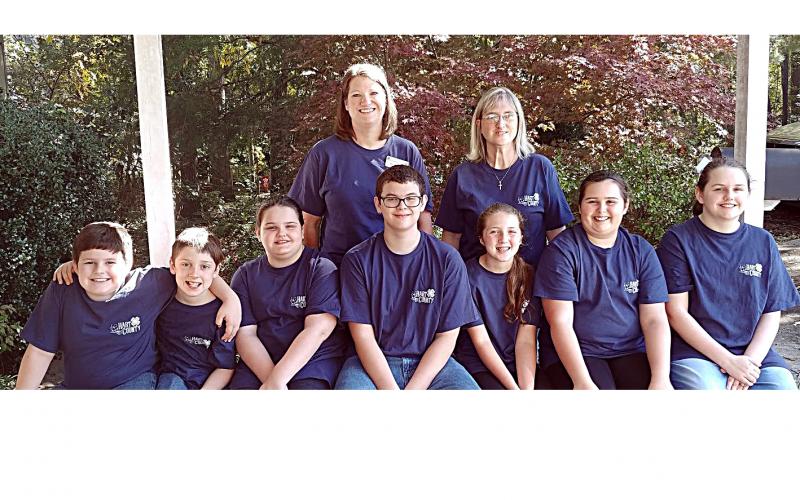 Pictured from left to right in the front row are Zeb Brister, Alex McBride, Katie Moon, Kaleb Waddell, Mary Beth White, Emma Shiflet and Lily Moon. On the back row are Michelle McClain and Amy Burns.