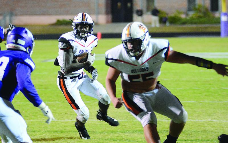 Sunshot from file — Malachi Thomas finds running room during a game earlier this season. 
