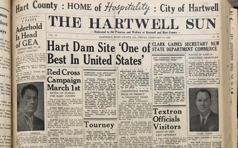 The Hartwell Sun in 1949