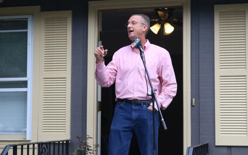 Sunshot by Grayson Williams — U.S. Rep. Doug Collins talks to the crowd gathered at Hartwell Lakeside on Tuesday, June 23. 