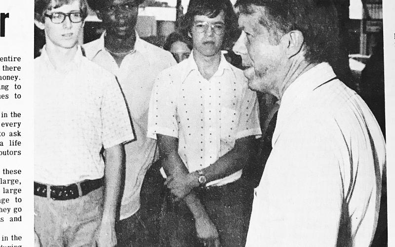 Then Gov. Jimmy Carter, right, is pictured in The Sun in September of 1973.